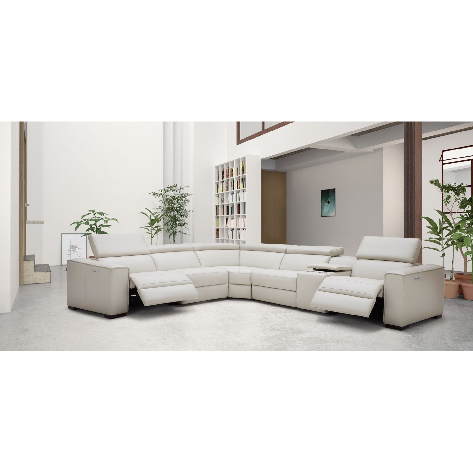 Picasso Motion Sectional in Silver Grey jnmfurniture Sectionals 18865-SG