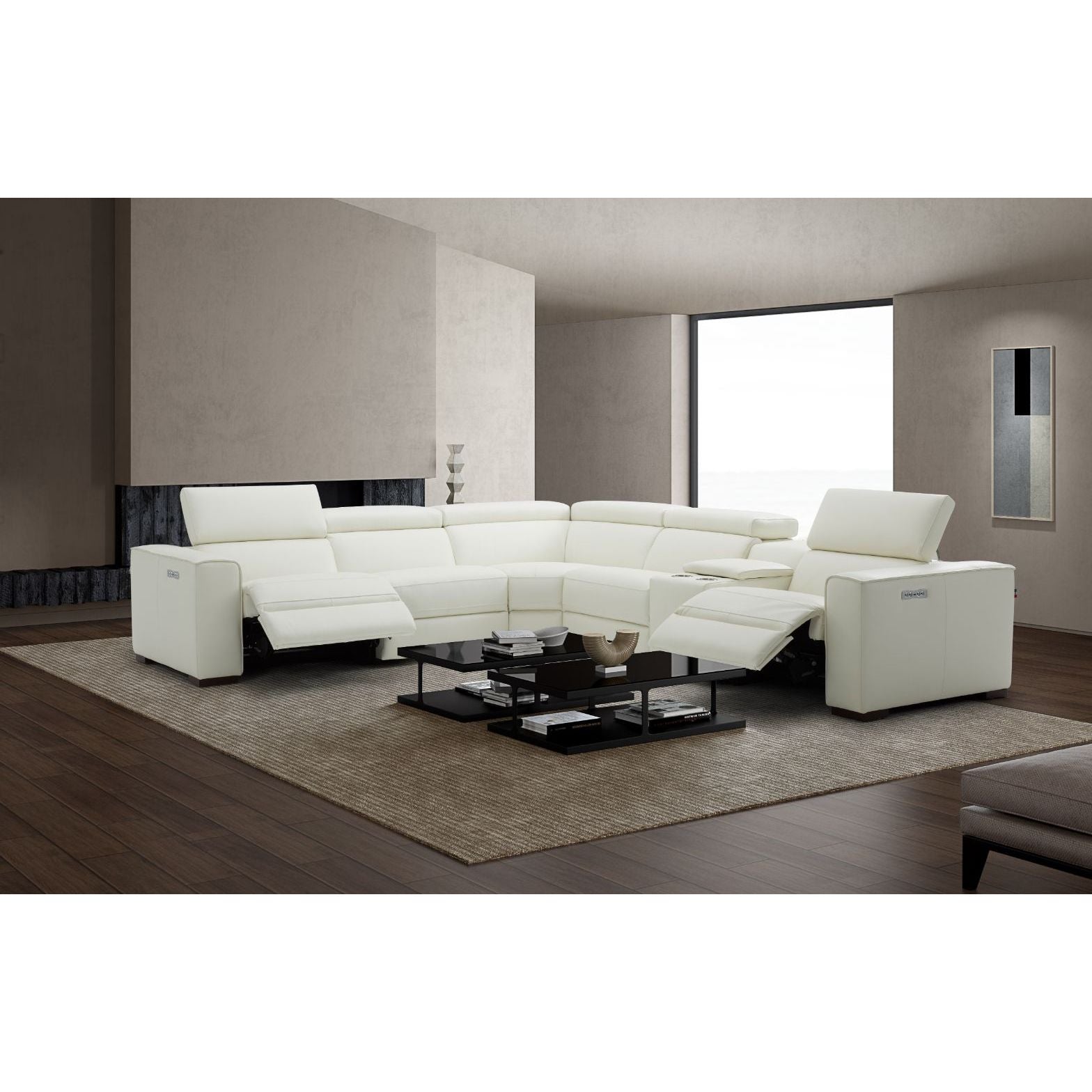 Picasso Motion Sectional in White jnmfurniture Sectionals 18865-W