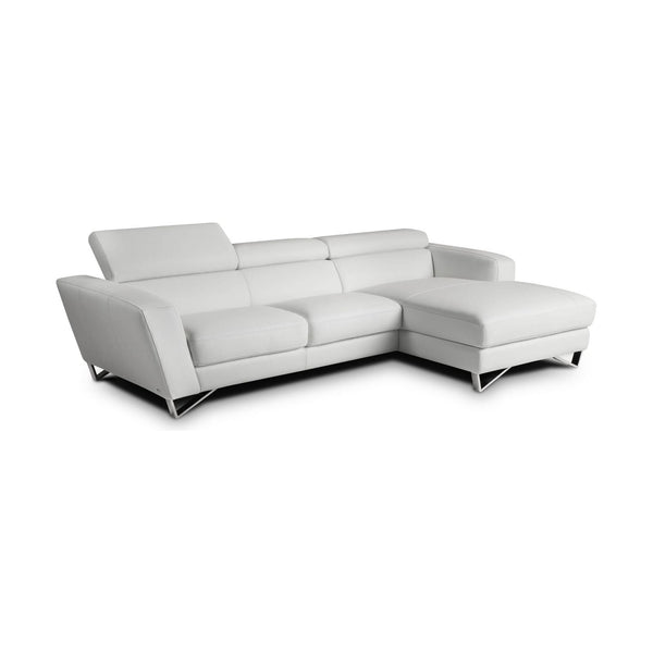 Sparta Mini Right Hand Facing Chaise in White jnmfurniture Sectionals 17691121-RHFC-W