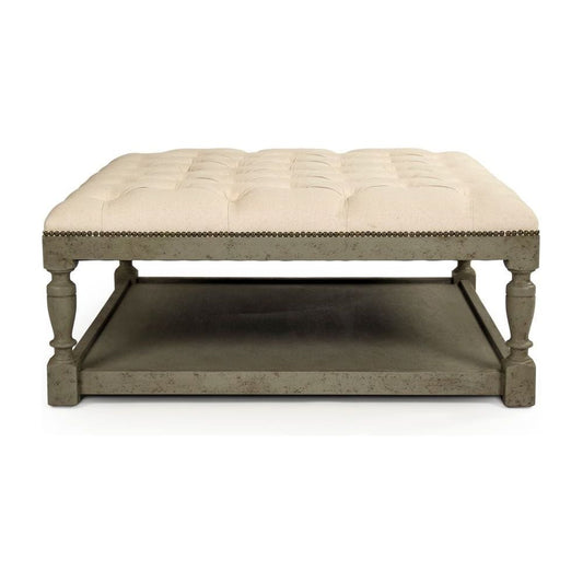 Square Tufted Ottoman Zentique Ottomans & Poufs CFH136-Z 432 C020