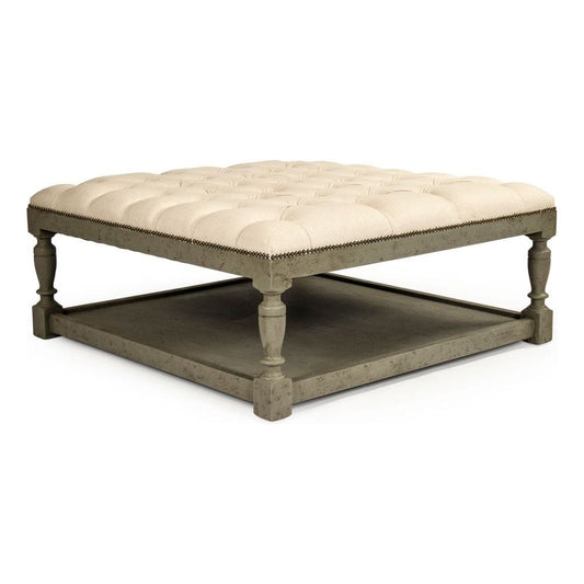 Square Tufted Ottoman Zentique Ottomans & Poufs CFH136-Z 432 C020