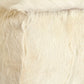 Tibetan Ivory Goat Fur Pouf Zentique Ottomans & Poufs ZGFC-ivory