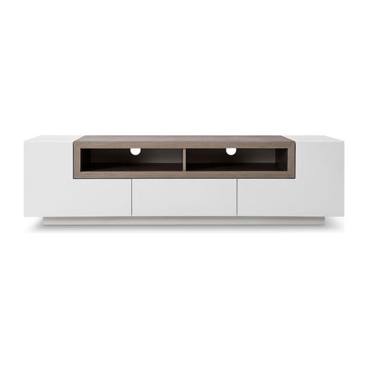 W TV002 White Gloss/Grey Veneer jnmfurniture TV Stands & Media 1763940