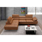 A761 Italian Leather Sectional Caramel In Left hand Facing jnmfurniture Sectionals 17855211-LHFC