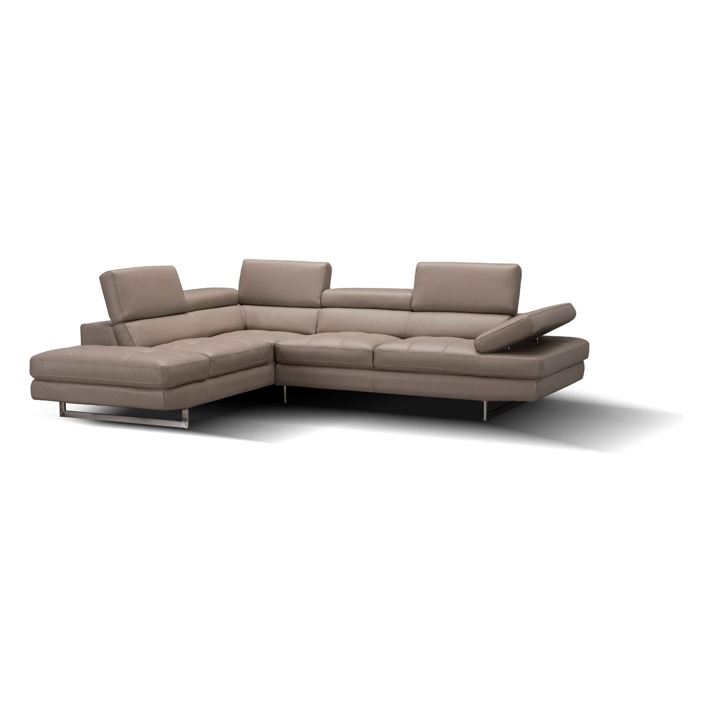 A761 Italian Leather Sectional Peanut In Left hand Facing jnmfurniture Sectionals 1785523-LHFC