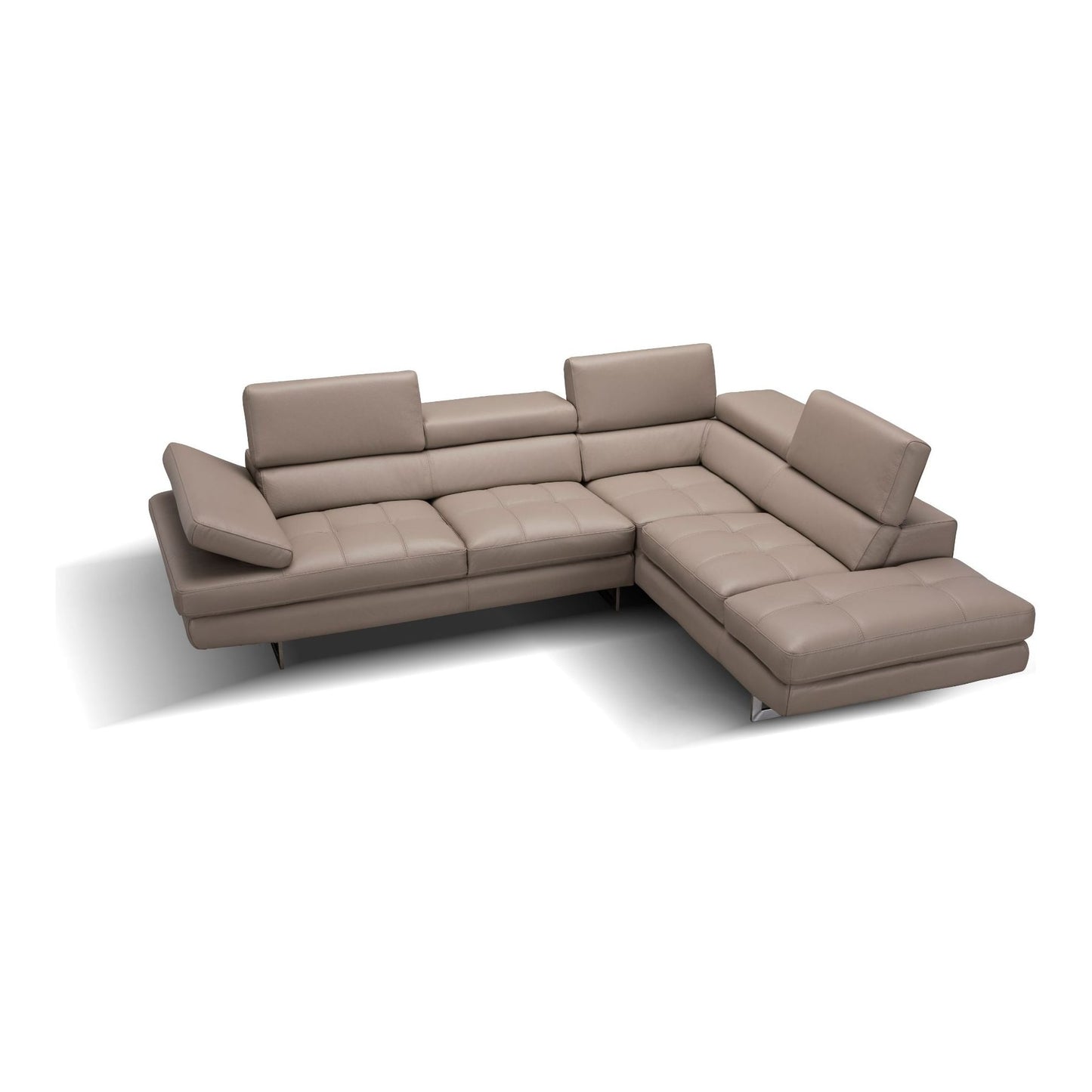 A761 Italian Leather Sectional Slate Peanut In Right Hand Facing jnmfurniture Sectionals 1785523-RHFC