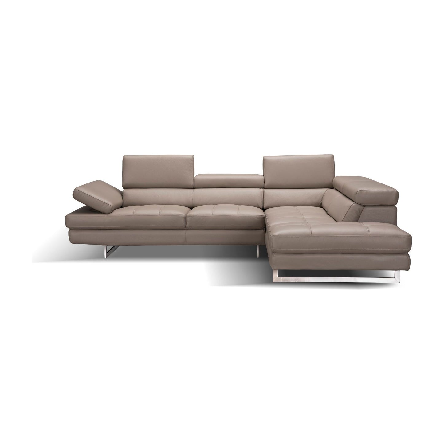 A761 Italian Leather Sectional Slate Peanut In Right Hand Facing jnmfurniture Sectionals 1785523-RHFC