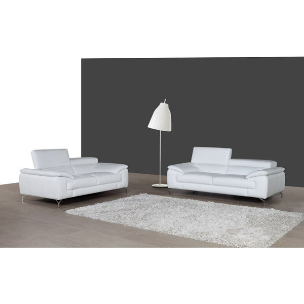 A973 Italian Leather Loveseat in White jnmfurniture Loveseats 1790611-L