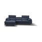 A973B Italian Leather Mini Sectional Left Facing Chaise in Blue jnmfurniture Sectionals 179065-LHFC