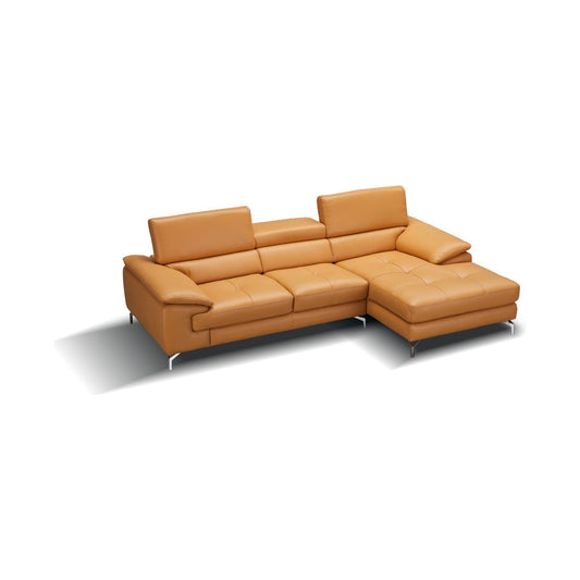 A973B Italian Leather Mini Sectional Right Facing Chaise in Freesia jnmfurniture Sectionals 179064-RHFC