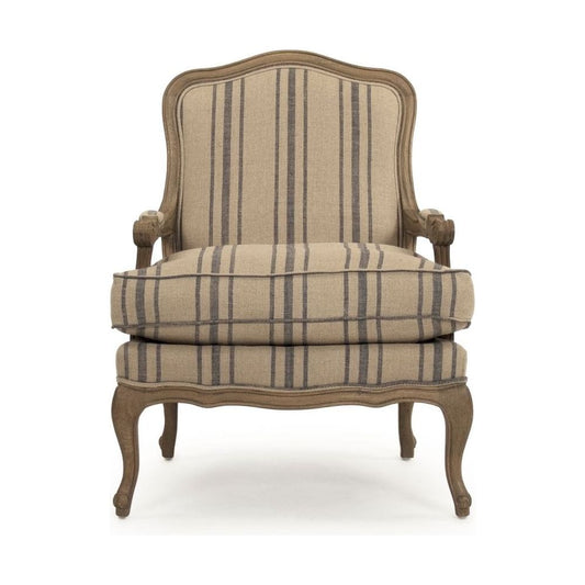 Bastille Lounge Chair Zentique Chairs & Seating CFH004-1 E255-3 Stripe Blue