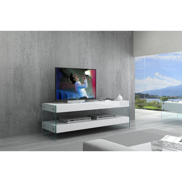 Cloud Mini TV Base White High Gloss jnmfurniture TV Stands & Media 179601-MTV