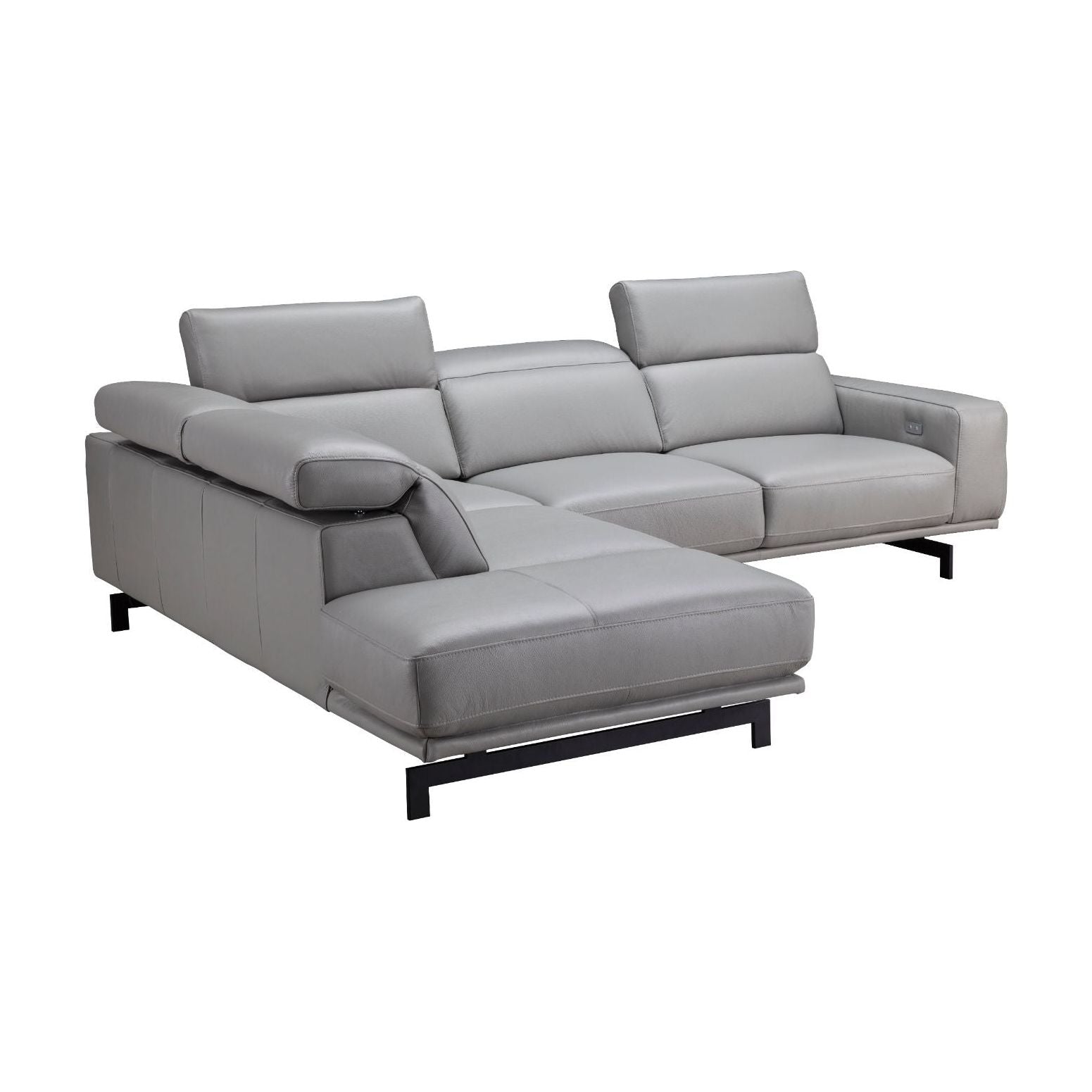 Davenport Light Grey Sectional in Left Facing jnmfurniture Sectionals 17981-LHFC