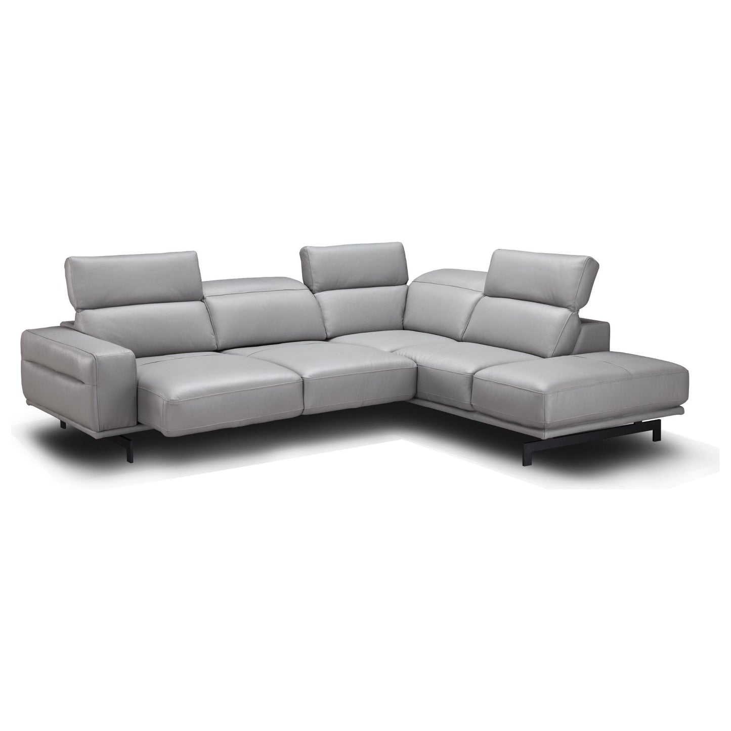 Davenport Light Grey Sectional in Right Facing jnmfurniture Sectionals 17981-RHFC