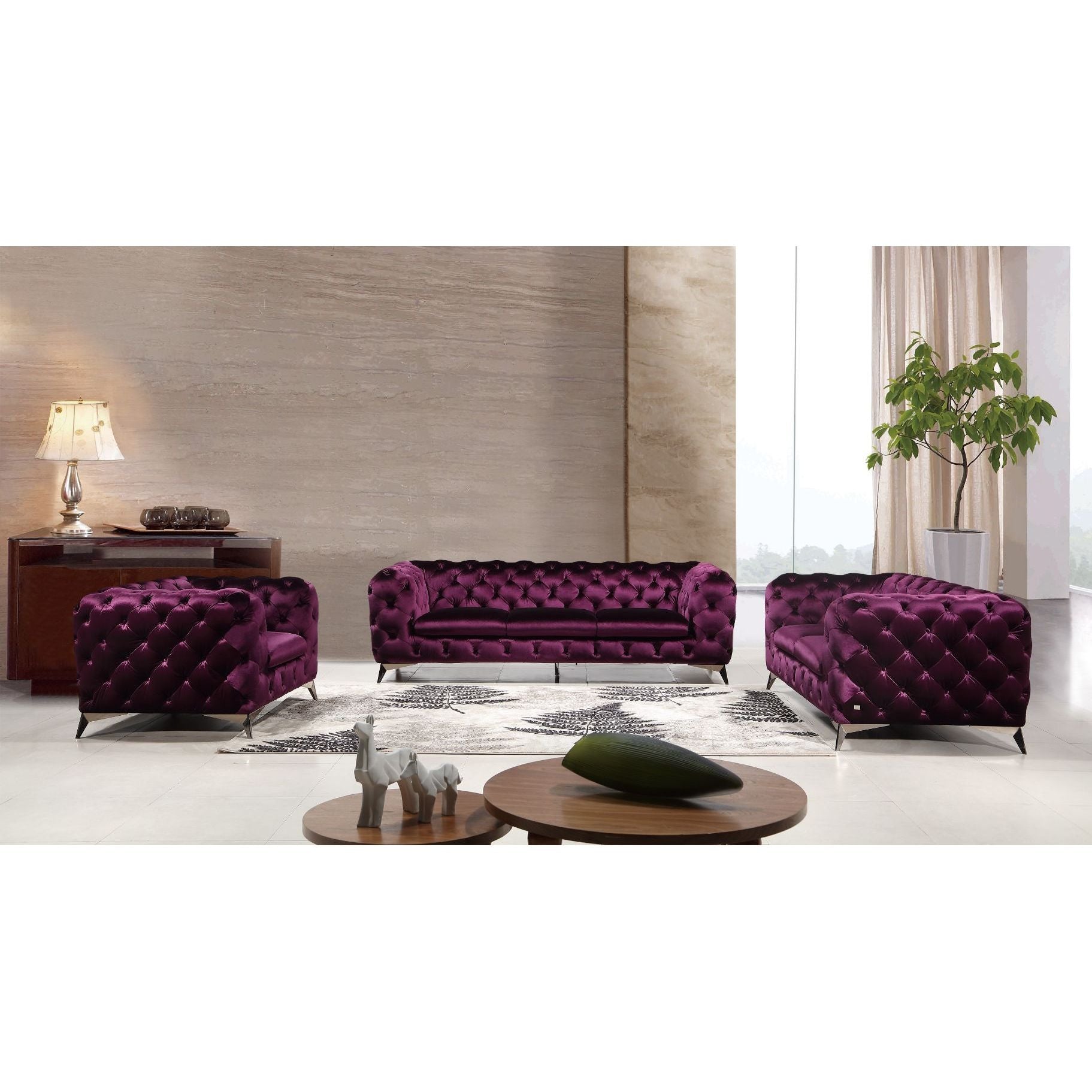 Glitz Love Seat in Purple jnmfurniture Loveseats 183352-L-P