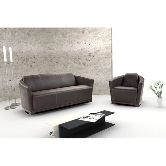 Hotel Sofa in Black Italian Leather jnmfurniture Sofas 17692-S-BW