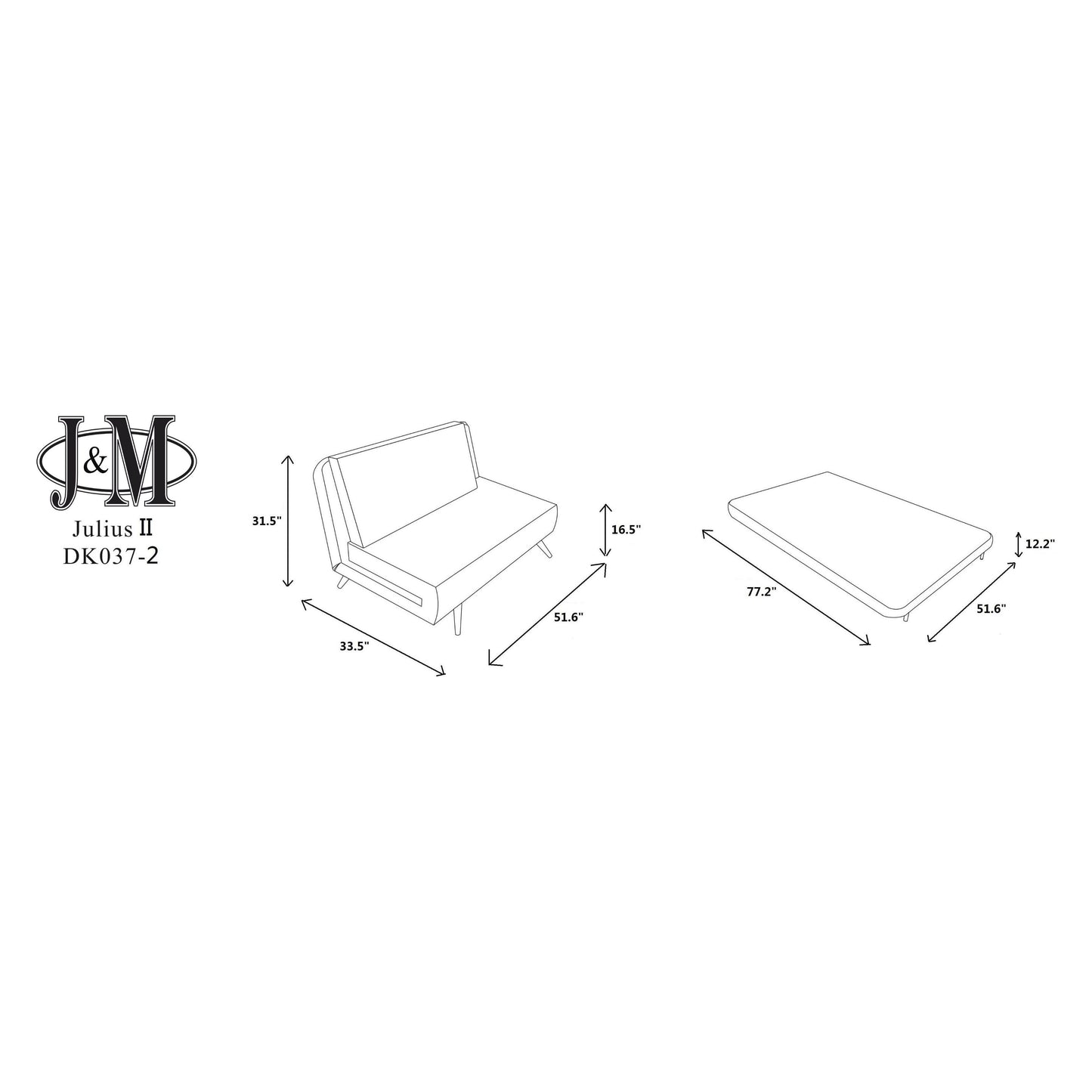 Julius Double Sofa Bed jnmfurniture Sofas 17523-II