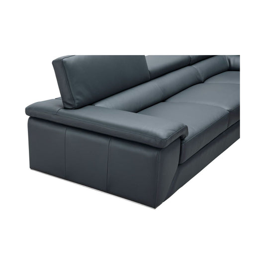 Kobe Left Facing Leather Sectional in Blue Grey jnmfurniture Sectionals 182224-LHFC