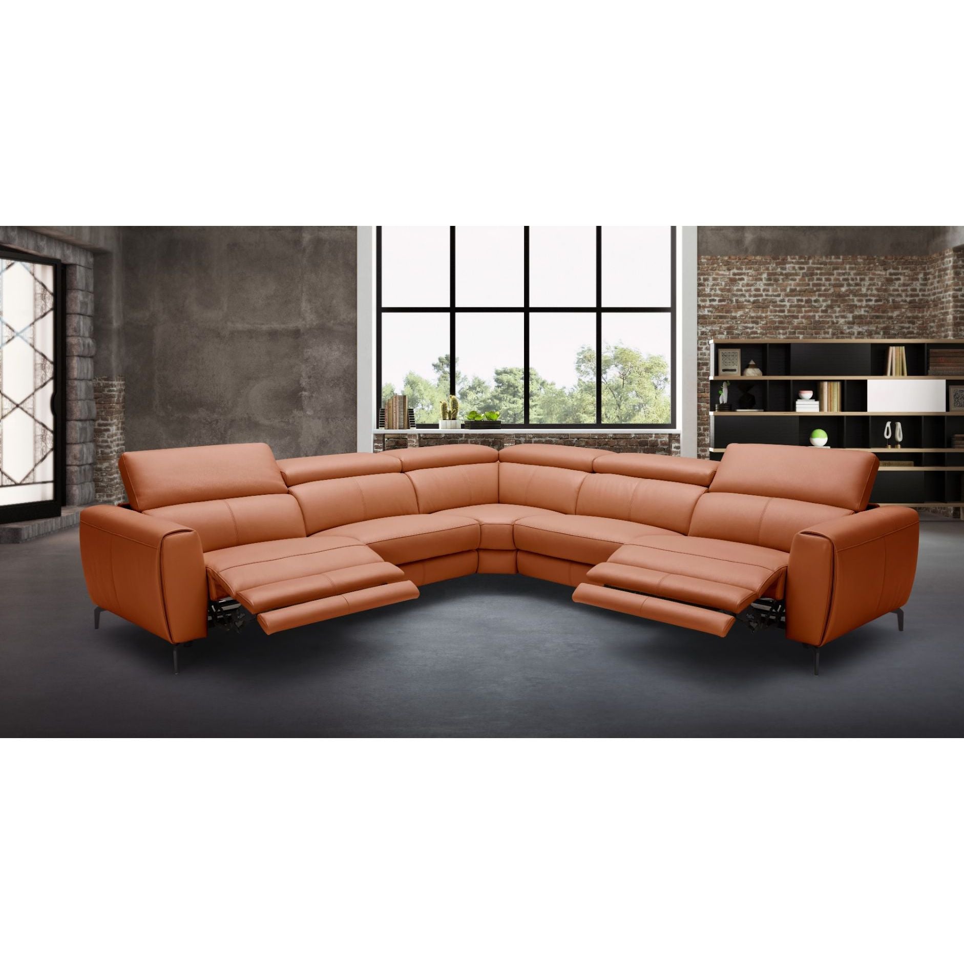 Lorenzo Sectional In Rust jnmfurniture Sectionals 18347