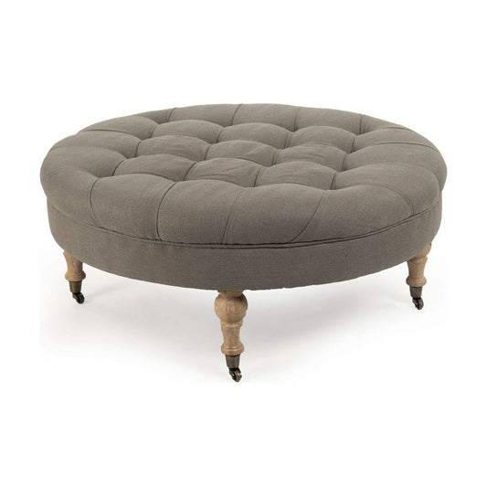 Maison Tufted Round Ottoman Zentique Ottomans & Poufs CF056-2 E272 A048