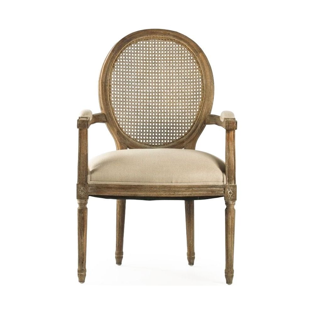 Medallion Arm Chair Zentique Chairs & Seating B009-Cane E272 A003