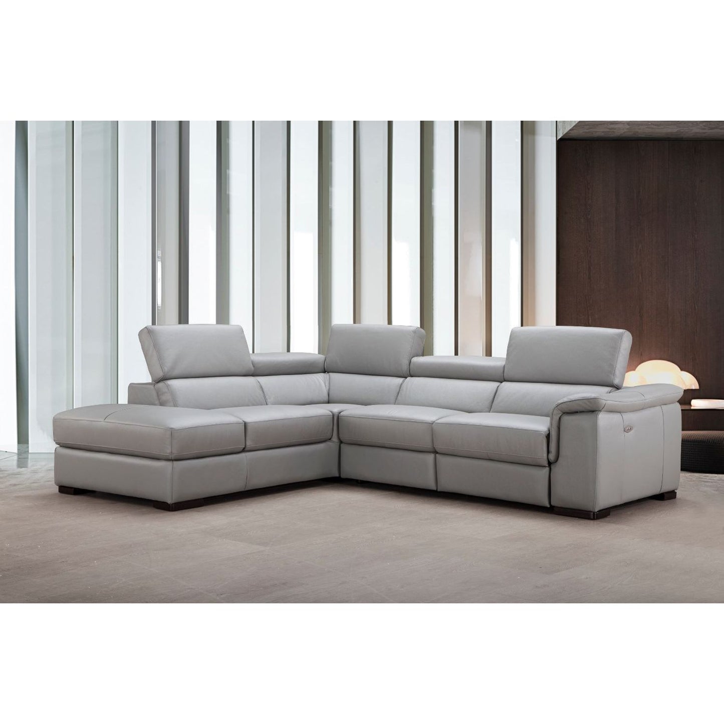 Perla Premium Leather Sectional in Left Hand Facing Chaise jnmfurniture Sectionals Sectionals 18231-LHFC