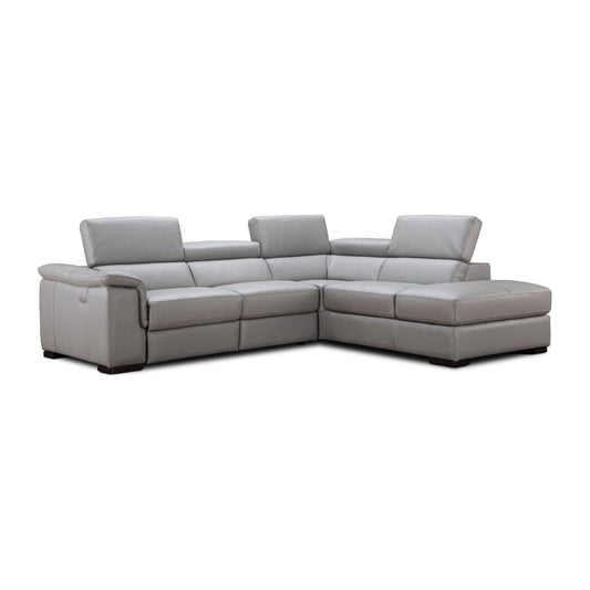 Perla Premium Leather Sectional in Right Hand Facing Chaise jnmfurniture Sectionals Sectionals 18231-RHFC