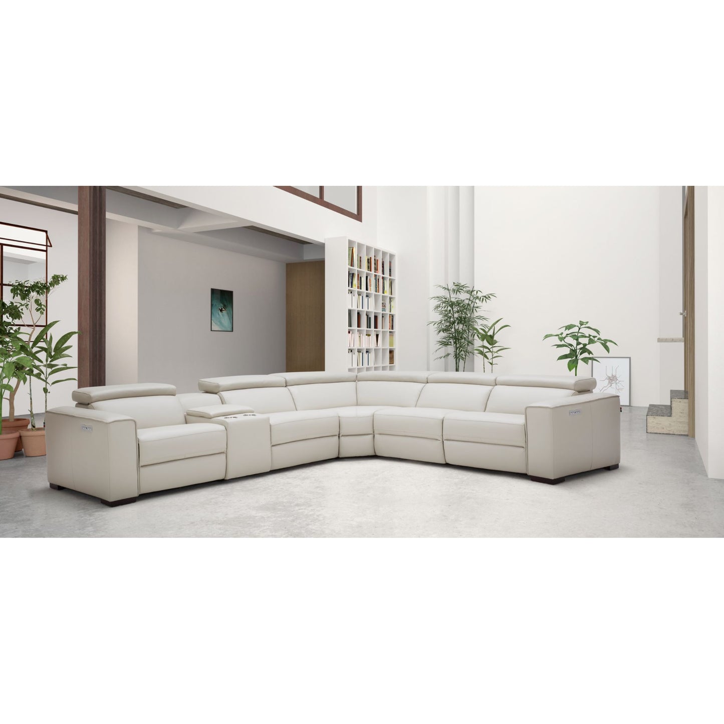 Picasso Motion Sectional in Silver Grey jnmfurniture Sectionals 18865-SG