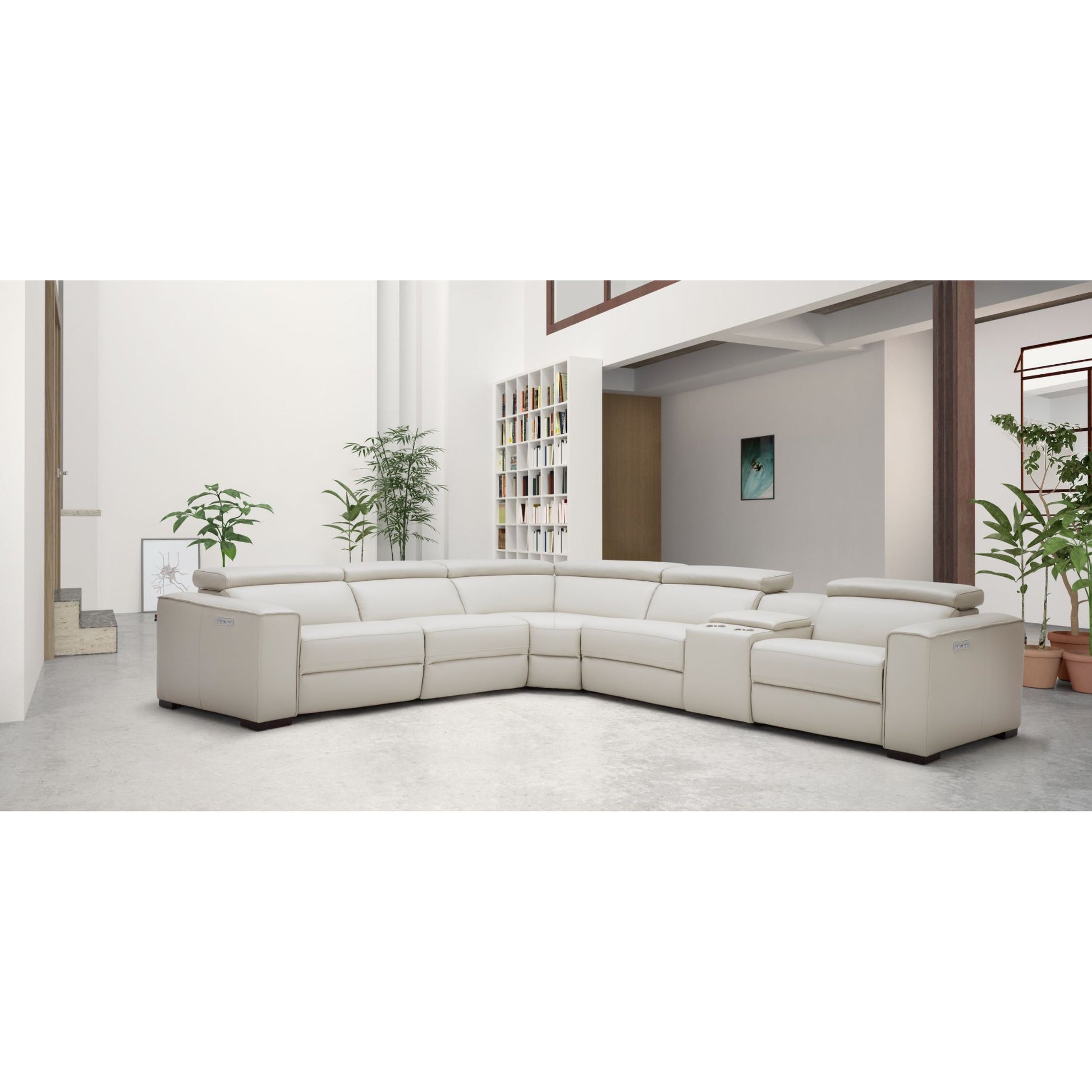 Picasso Motion Sectional in Silver Grey jnmfurniture Sectionals 18865-SG