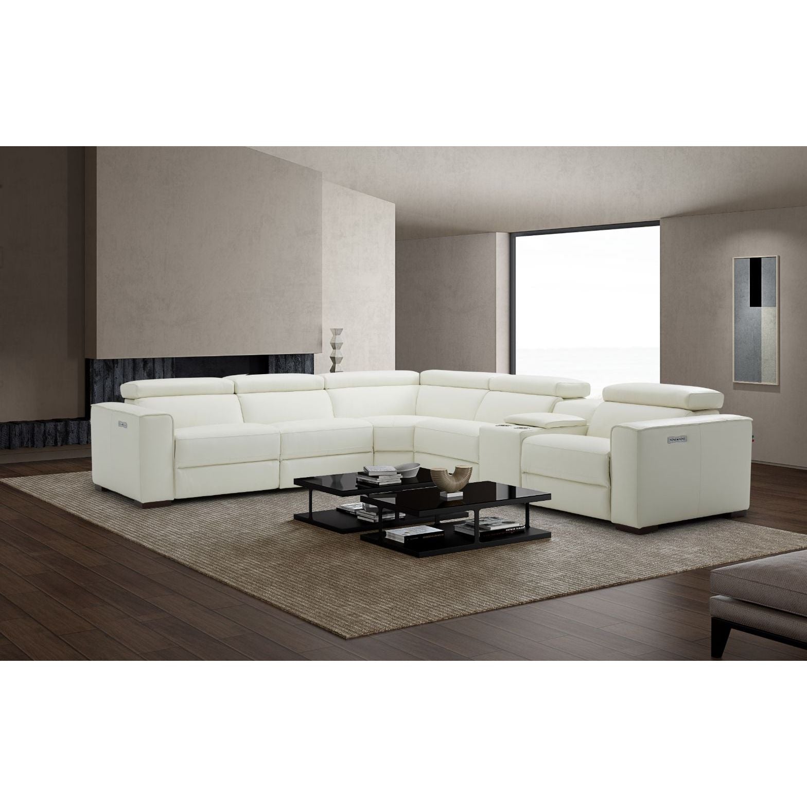 Picasso Motion Sectional in White jnmfurniture Sectionals 18865-W