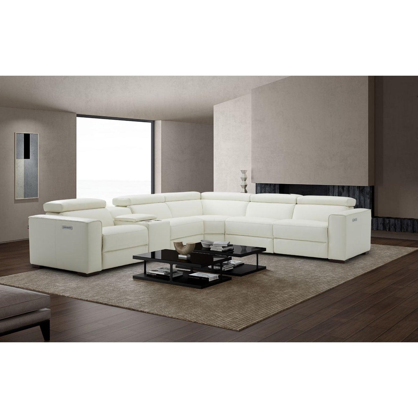 Picasso Motion Sectional in White jnmfurniture Sectionals 18865-W