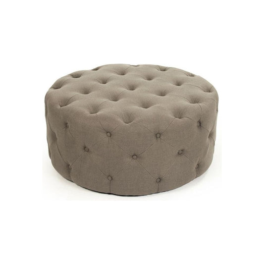 Round Tufted Ottoman Zentique Ottomans & Poufs F204 A048