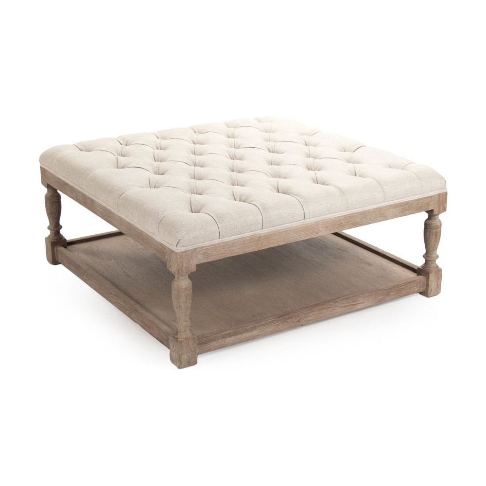 Square Tufted Ottoman Zentique Ottomans & Poufs CFH136-Z E272 A015-A