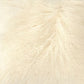 Tibetan Ivory Lamb Fur Pouf Zentique Ottomans & Poufs ZTLFP-ivory