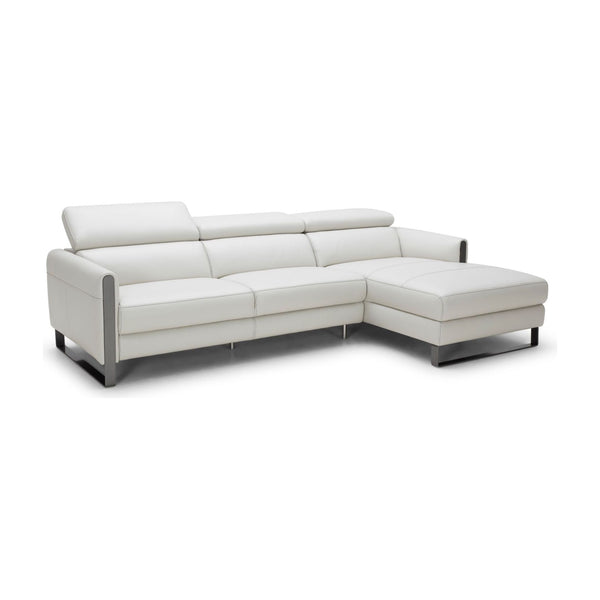 Vella Premium Leather Sectional In Light Grey Right hand Facing jnmfurniture Sectionals 18277-RHFC