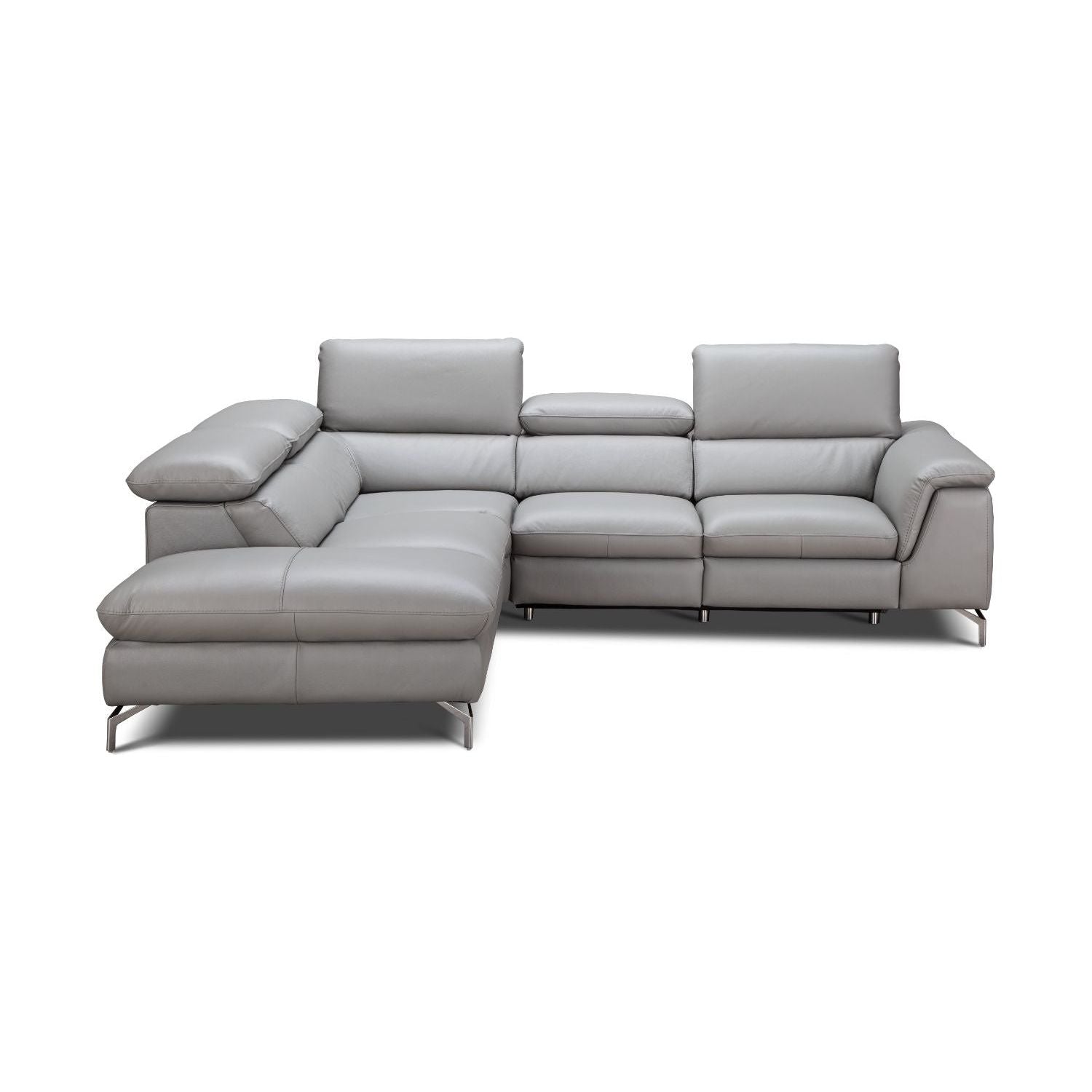 Viola Premium Leather Sectional in Left Hand Facing Chaise jnmfurniture Sectionals Sectionals 18235-LHFC