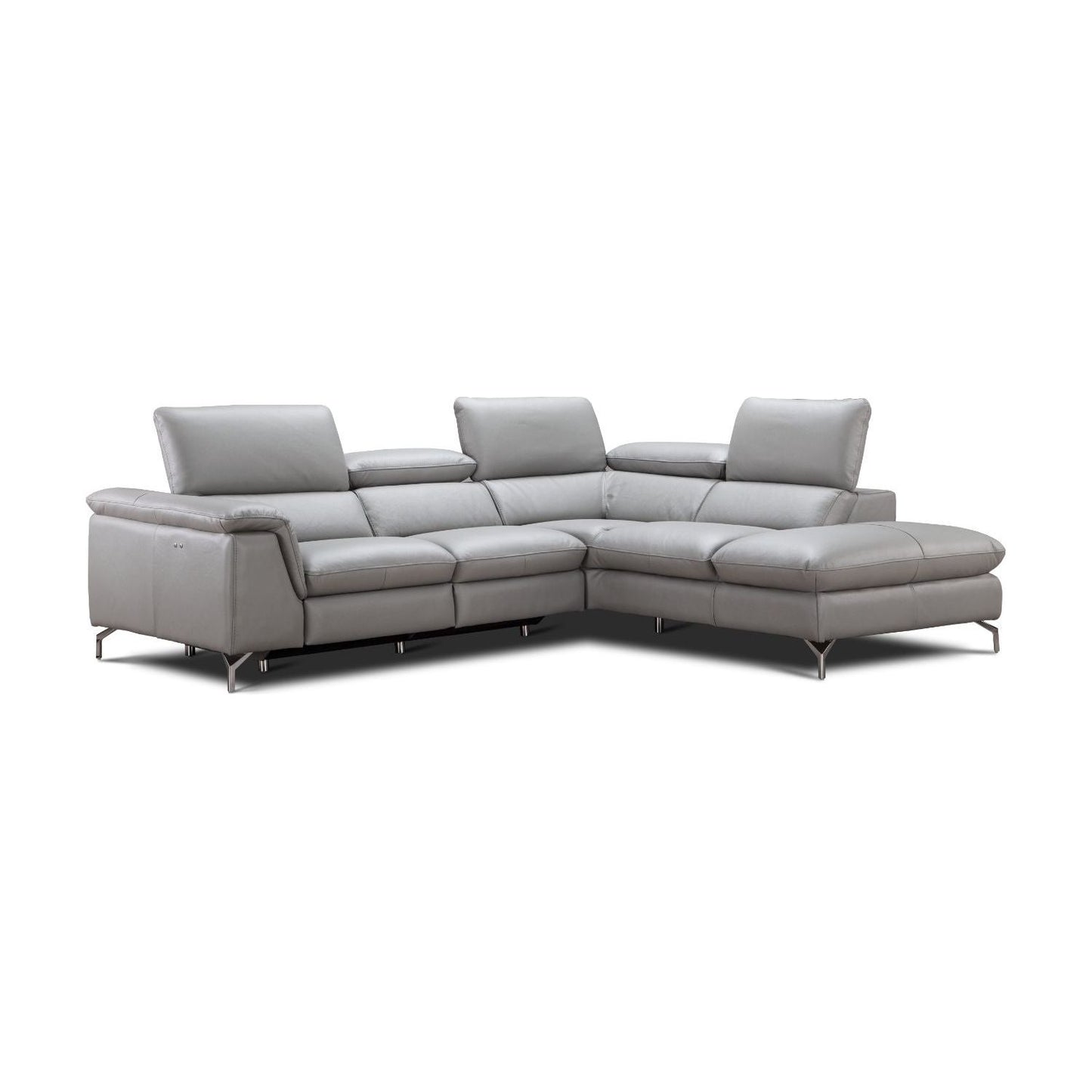 Viola Premium Leather Sectional in Right Hand Facing Chaise jnmfurniture Sectionals Sectionals 18235-RHFC